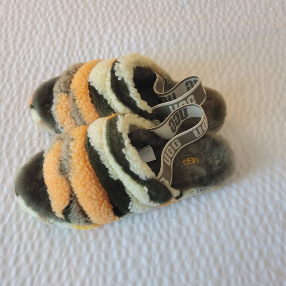 UGG Fluff Yeah Camo Slides Slippers New - Picture 4 of 9